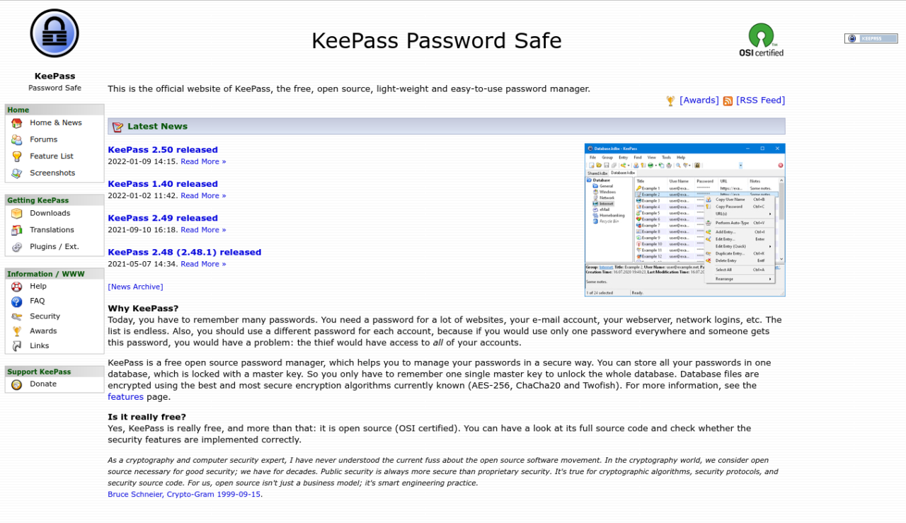 Passwort Manager KeePass