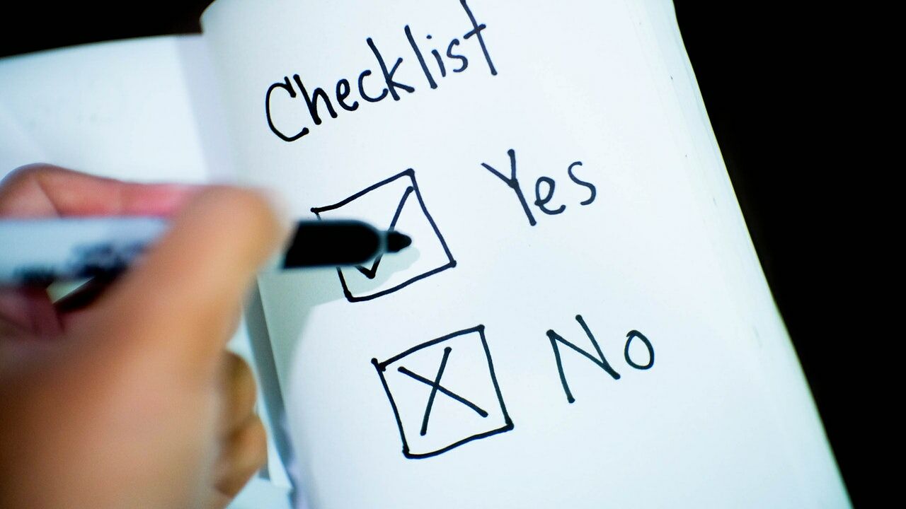 Nutze diese Checkliste, um beim Ausfüllen der Umfragen auf der sicheren Seite zu bleiben.