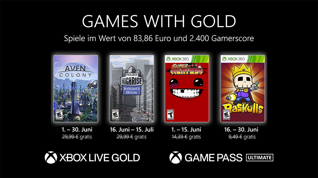 Xbox Games with Gold Juni 2022