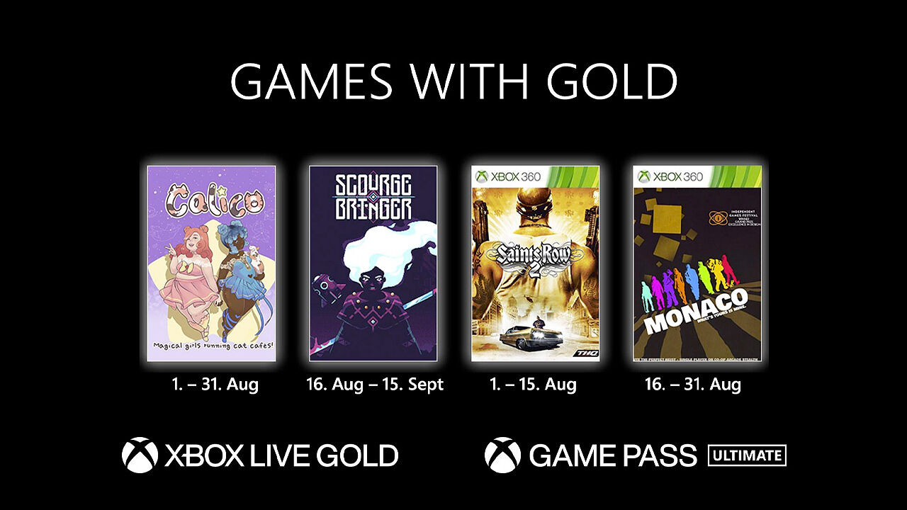 Xbox Games with Gold August 2022