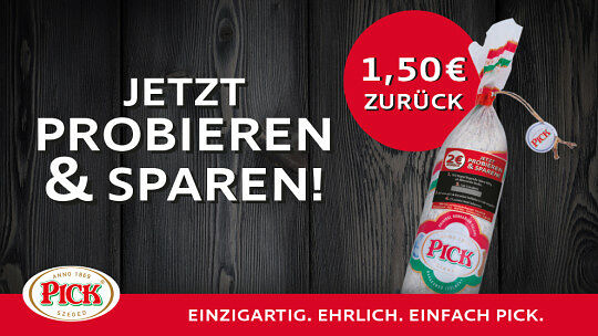PICK Original Ungarische Salami 250g und 400g 1,50€ Cashback