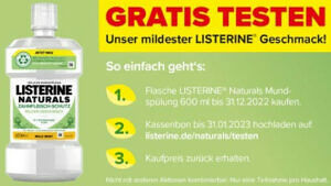Listerine - Naturals Mundspülung Gratis testen Gratis