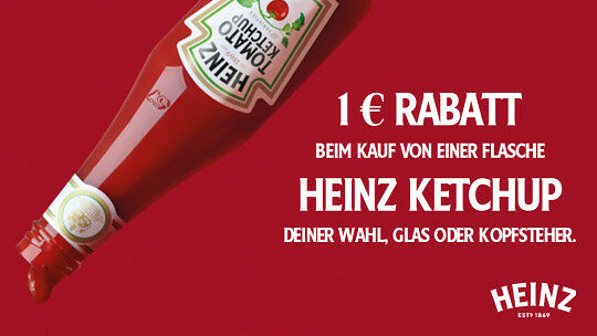 Heinz Tomaten Ketchup 1,00€ Cashback