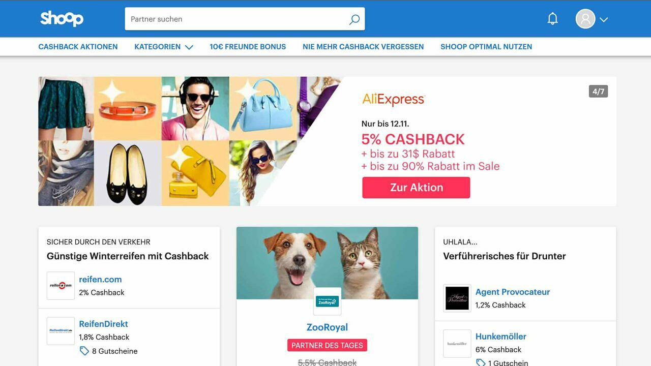 Mit Cashback Anbieter Geld zurück bekommen fürs Online shoppen