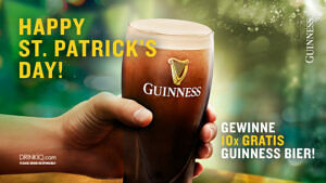 Guinness St. Patrick's Day Gewinnspiel 0,00€ Cashback