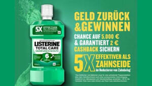 Listerine Total Care - 2€ Cashback Gewinn-Chance auf 5.000€