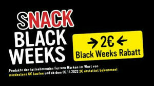 Ferrero Snack Black Weeks: 2€ Cashback sichern