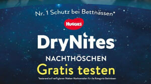 DryNites Nachthöschen - Gratis testen Gratis