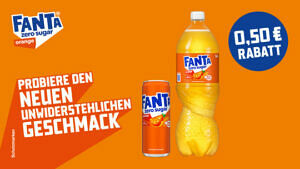 Fanta Orange Zero Sugar 0,50€ Cashback